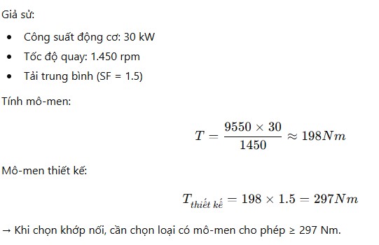 tính toán khớp nối bánh răng